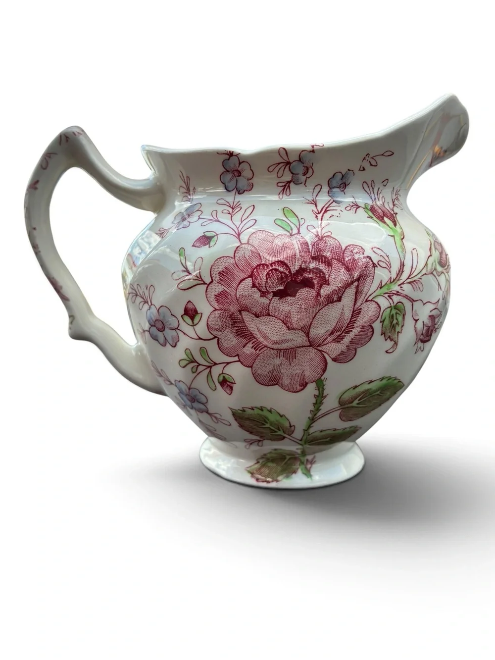 Vintage Johnson Brothers Rose Chintz Pink Creamer Pitcher Made In England